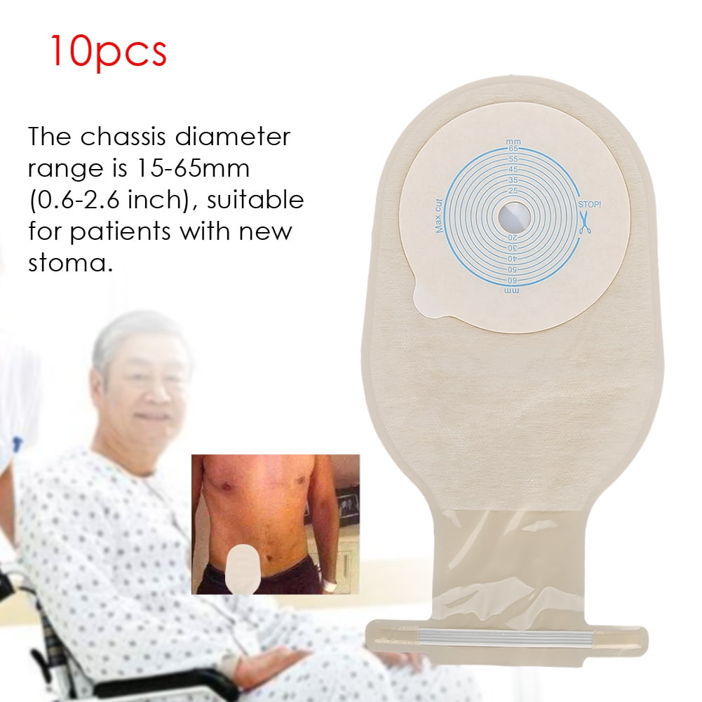 Lhcer 10pcs Pack One Piece System Ostomy Bag Medicals Drainable Pouch Colostomy Bag Os Walmart Canada