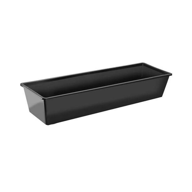 Comedero práctico de ranura profunda para animales domésticos, caballos, gallinas y animales de granja. Negro