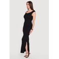 thumbnail image 2 of Women's Seashell Metallic Detail Side Slit Maxi Dress, 2 of 3