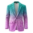 thumbnail image 3 of IWRICH Mardi Gras Blazer for Men Button Notched Lapel Suit Jacket Casual Rave Jackets Sports Coats Slim Fit Plus Size Blazer 21-Pink XL, 3 of 4