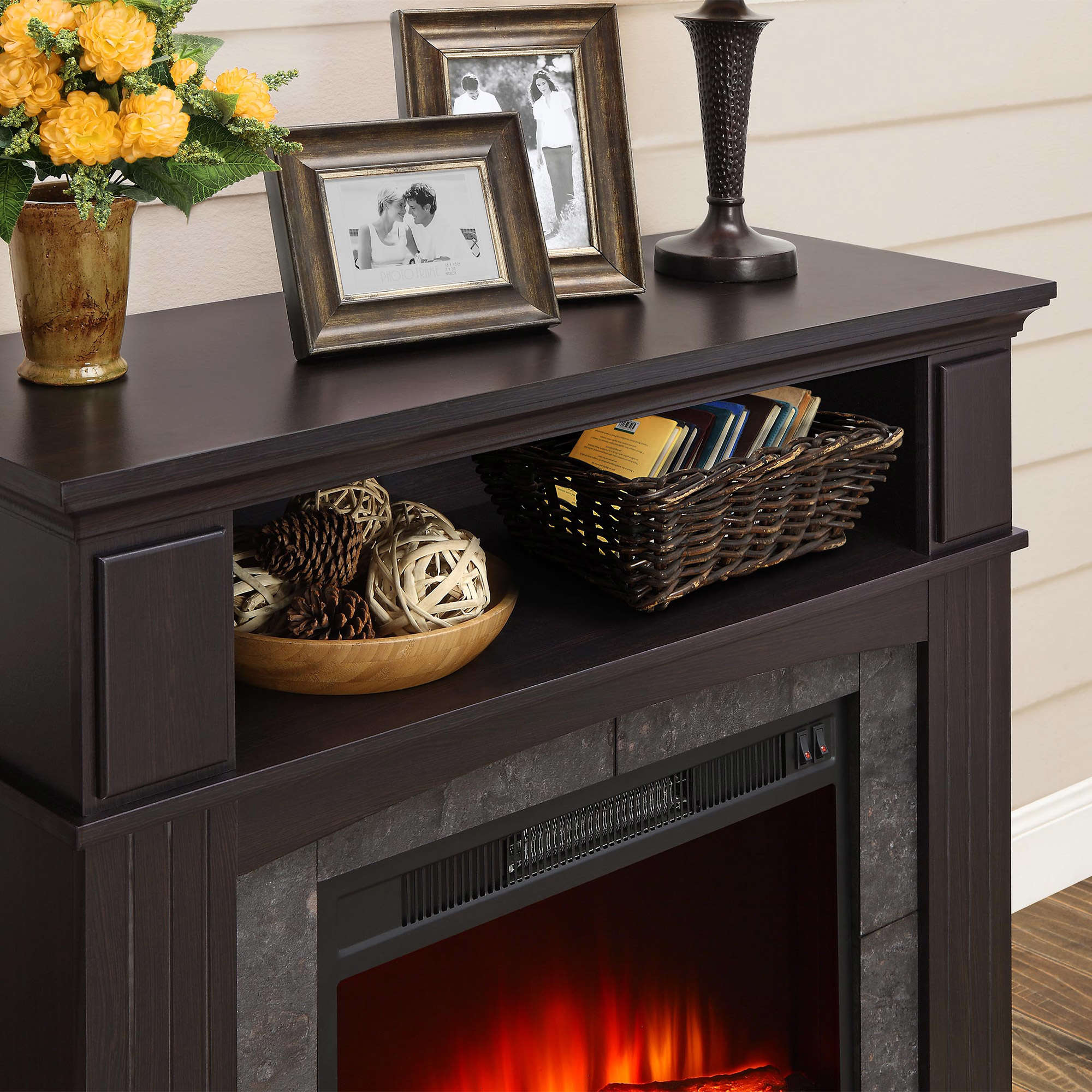 Whalen Media Fireplace for Your Home Television Stand fits TVs up to 50" Espresso Finish - image 5 of 5