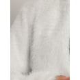 thumbnail image 5 of DARING DIVA Women's Plus Size Faux Fur Long Sleeve Open Front Winter Coat 3X White, 5 of 6