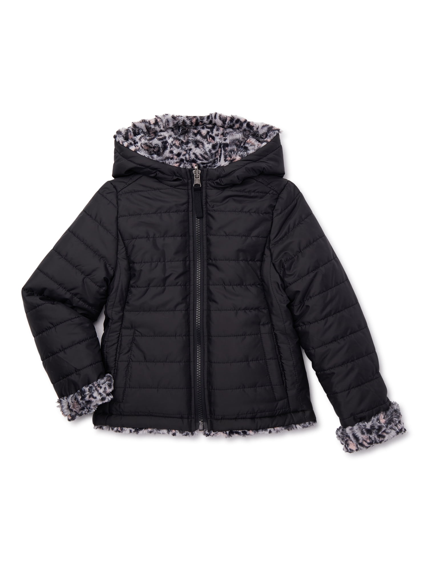 girls black smart coat