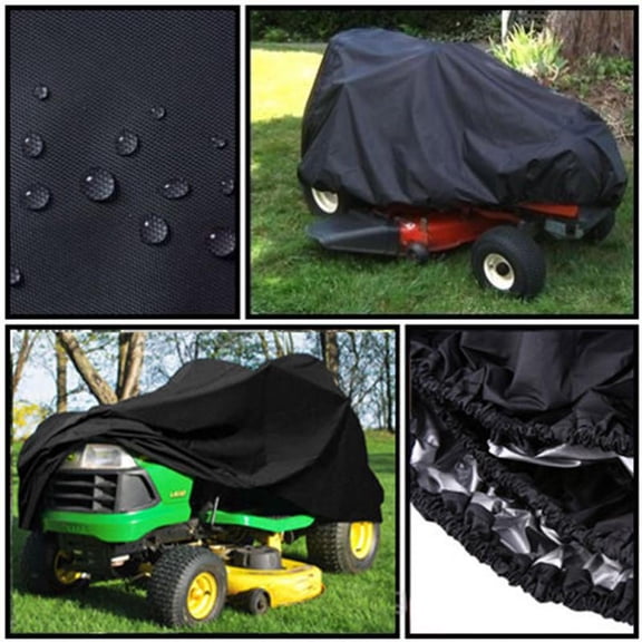 Giunmcul Heavy Duty Ride On Mower Cover Marine Grade 210D Fabric Weatherproof Tractor Lawn Mower Storage Cover