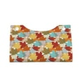thumbnail image 3 of Uemuo Fall Maple Leaves Pattern Tissue Box Cover Holder, Triangle with Bottom Belt - PVC Leather Decorative Organizer for Tabletop, Bathroom, Car, Office, 3 of 9