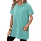 thumbnail image 4 of Sudadera con capucha y túnica KISSMODA Camisetas extragrandes para mujer Aqua S, 4 of 5