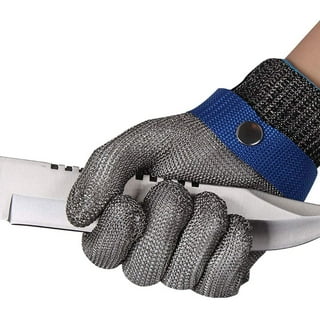 247Garden Smartphone Cut-Resistent Gloves w/Grip (Made w/ Stainless Steel  Chainmail Cut-Protection Fabric)