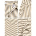 thumbnail image 6 of Unique Bargains Men's Mid-Rise Stripe Flat Front Chino Walk Shorts, 6 of 8