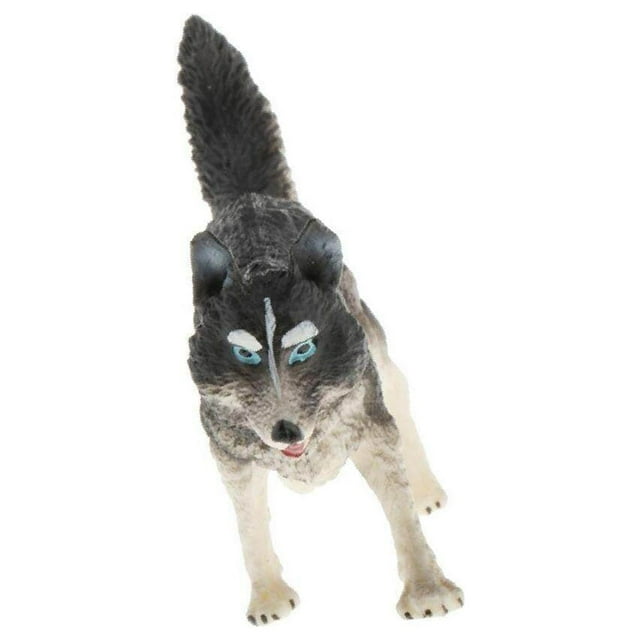 serony Modèle d'Animaux de Simulation Figurine Jouet Éducatif pour Enfants Décor Husky