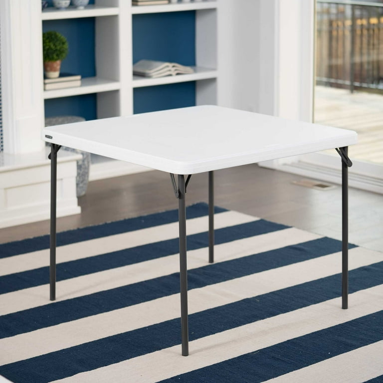 Lifetime 37 inch Square Folding Table Indoor Outdoor Commercial