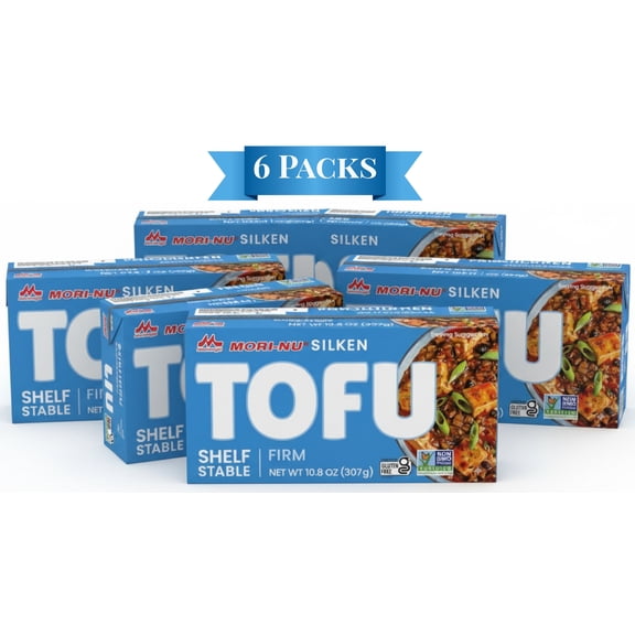 Mori-Nu Silken Firm Tofu, Shelf Stable Plant Protein, 10.8 oz (Pack of 6)