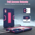 thumbnail image 5 of ELEHOLD Rugged Hybrid Case for Lenovo Tab M9 9.0"(TB-310FU, 2023), Tri-Layers Hard PC Soft Silicone Hidden Kickstand Anti-Scratch Shockproof Heavy Duty Case for Kids Men Women,Navyblue+Rose, 5 of 7
