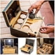thumbnail image 2 of Bamboo Storage Box With Removable Tray Removable Divider Wooden Storage Box With Lock, 2 of 5