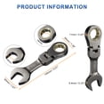 thumbnail image 2 of Uxcell Flex Head Stubby Ratcheting Combination Wrench 19mm Metric 72-Teeth CR-V Steel Nickel Plated, 2 of 6
