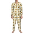 thumbnail image 3 of Sikiie Corn Sunflowers Mens Pajama Set, Soft Warm Long Sleeve Sleepwear, Cozy Button-Down Pjs for Men-Large, 3 of 7