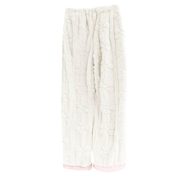 Gibobby Pantalones térmicos de mujer para el frío Pantalones De Franela De Primavera Y Otoño Pantalones Cálidos Pantalones De Terciopelo Coral De Otoño E Invierno(Beige,M)