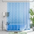 thumbnail image 5 of AmazerBath Shower Curtain Liner, 72x72 Transparent Blue Shower Curtain Liner, Lightweight Plastic Shower Curtain Liner, Cute Waterproof Shower Liner for Bathroom with 3 Magnets and 12 Grommet Holes, 5 of 9