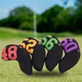 thumbnail image 4 of 4 piezas Golf Iron Headcover Neopreno Club Head Covers Guard Transport Anti Negro shamjiam Fundas para cabezas de hierros de golf, 4 of 9