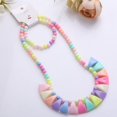 thumbnail image 1 of Collar de colores caramelo, joyería infantil, collar de cuentas, pulsera, conjunto de dos piezas de accesorios., 1 of 5