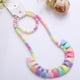 thumbnail image 3 of Collar de colores caramelo, joyería infantil, collar de cuentas, pulsera, conjunto de dos piezas de accesorios., 3 of 5