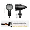 thumbnail image 3 of Applicable to 2 Pieces Motorcycle Bullet LED Turn Signal Light, 3 of 6