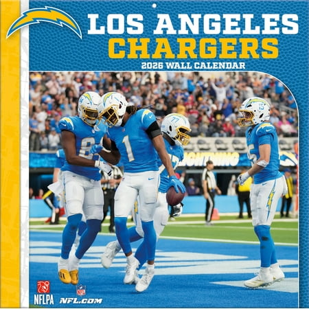 Los Angeles Chargers 2026 12×12 Team Wall Calendar (Paperback)