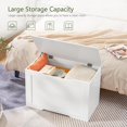 thumbnail image 3 of usikey Toy Chest, Toy Box for living room, Storage Chest with Safety Hinges, 29“ Lift Top Storage Bench, Storage Trunk, for Bedroom, Entryway, White, 3 of 9