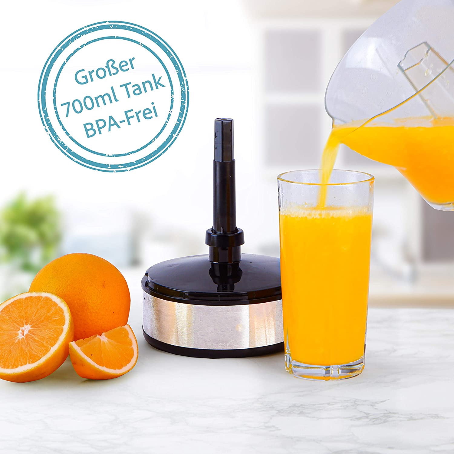 Lemon Squeezer Electrically High Juice Yield - Juicer, Orange Squeezer 2 Directions Of Rotation - Electric Juicer 2 Cones - Oranges Stainless Steel Citrus Squeezer