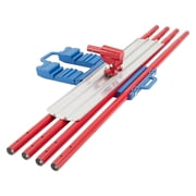 Telyswee Bull Float Magnesium Concrete Float 36 x 8 Round End Concrete Float Tool Cement Tool, Concrete Kit Bull Float with 4 Float Handle Bracket Concrete Tools Finishing, Red