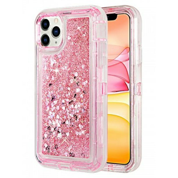 Transparent Floating Glitter Heavy Duty Case Compatible with Apple ...