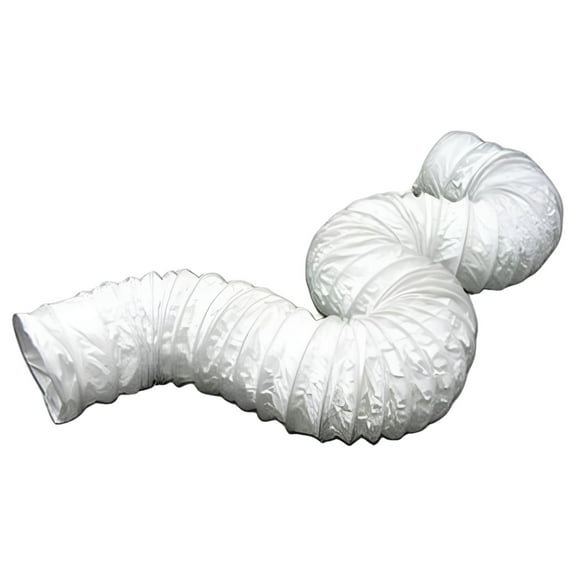 Lambro 4 In. x 8 Ft. Flexible White Vinyl (PVC) Duct 1309