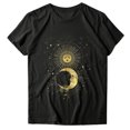 thumbnail image 4 of Pntutb - Camiseta con estampado de estrellas y sol para mujer, blusa con cuello redondo, camisetas de manga corta Pntutb Pntutb-7875, 4 of 7