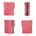 thumbnail image 4 of Contact's Genuine Leather Women Bifold Wallets RFID Blocking (Watermelon Red), 4 of 11