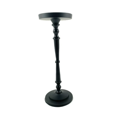 Pillar Candle Holder (Glossy Black, 12")