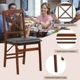 thumbnail image 6 of Costway 2 Pack Folding Dining Chairs Foldable Chairs with PVC Padded Seat & High Backrest, 6 of 10