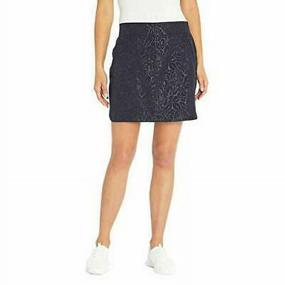 Orvis Women's Embossed Pull-On Travel Skort (Black Rose Embossed Print, Small)