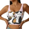 thumbnail image 2 of Lsque Cute Cats Printed Women'S Sports Bra, Compression, Moisture Wicking, High-Impact Sports Bra For Women,Supportive sports bra-X-Large, 2 of 9