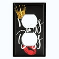 thumbnail image 2 of Metal Light Switch Plate Cover Queen Crown Kiss Miss Boss SGN003, 2 of 13