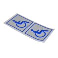 thumbnail image 3 of 1 Pair 100 x 100mm Car Window Bumper Disabled Badge Sticker Decal Double-sided Adhesive Auto Paste, 3 of 5