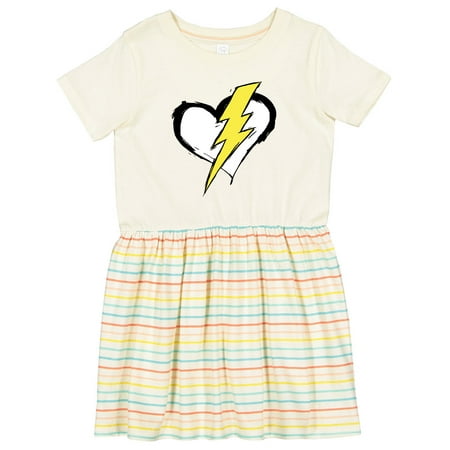 

Inktastic Lightning Bolt Heart Girls Toddler Dress