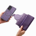 thumbnail image 3 of Feishell For Samsung A53 5G Wallet [Support Magsafe Charger] Magnetic Detachable Flip Leather Phone Case with Card Slots[RFID Blocking], Zipper Bag, Kick-Stand For Samsung Galaxy A53 5G, Purple, 3 of 13