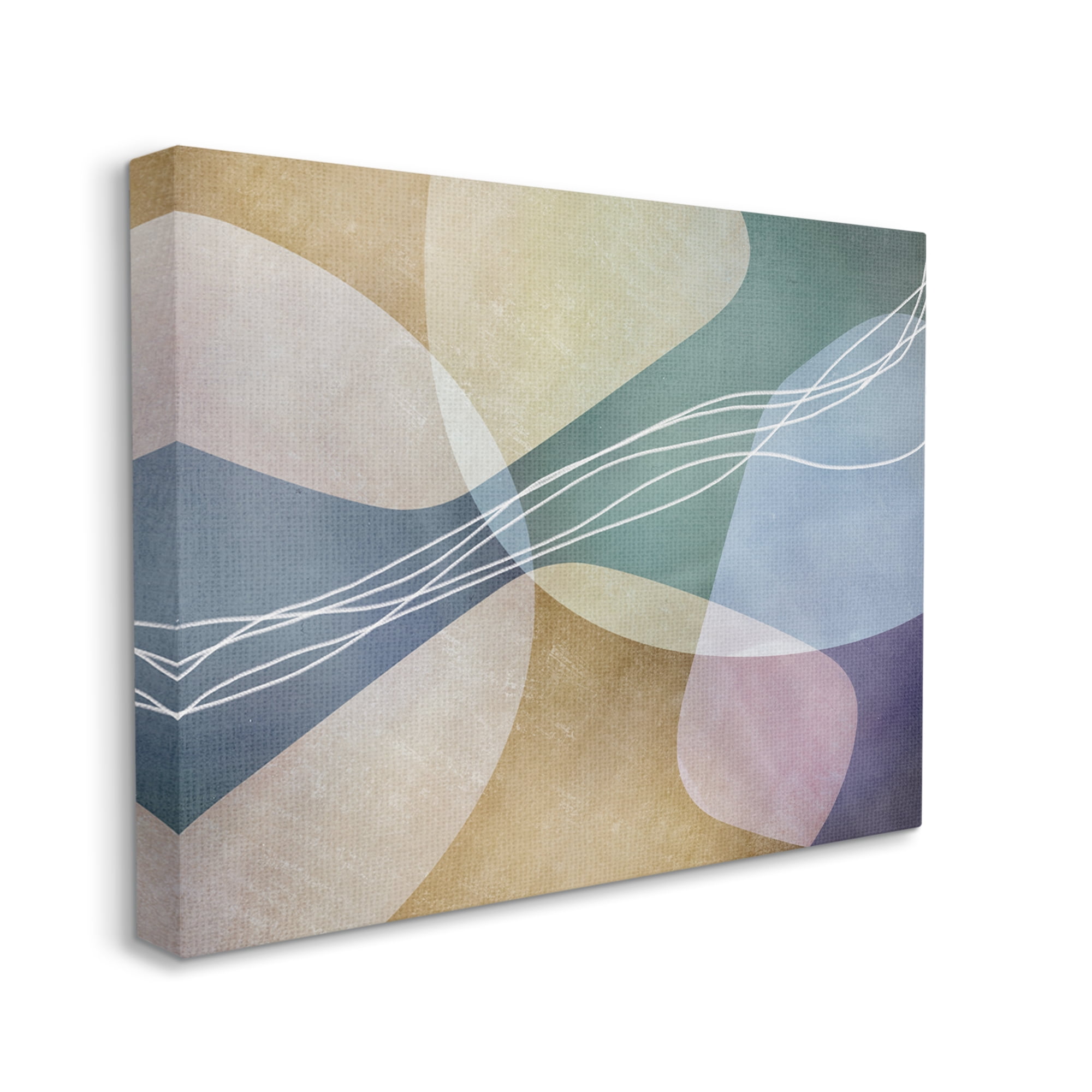 Stupell Industries Abstract Shapes & Lines Abstract Painting Gallery Wrapped Canvas Print Wall Art, 20 x 16