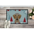 thumbnail image 2 of Caroline's Treasures BB1729JMAT Winter Holiday Wirehaired Dachshund Door Mat, Indoor Rug or Outdoor Welcome Mat 24x36, 2 of 4