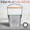 thumbnail image 5 of Autumn Alley Galavnized Standing Toilet Paper Holder with Bucket Extra Roll Storage, 5 of 7
