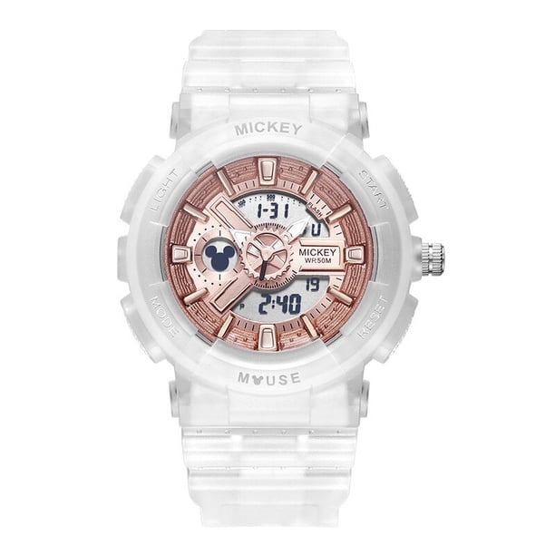 Reloj inteligente de Disney para estudiantes, niños y niñas, GPS, relojes digitales con encanto, LED de silicona, resistente al agua, juguete para niños, reloj luminoso para hombre y mujer Gao Jinjia LED