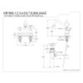 thumbnail image 3 of Kingston Brass KB1604AX Heritage 4 in. Centerset Bathroom Faucet, Polished Chrome/Polished Brass, 3 of 3