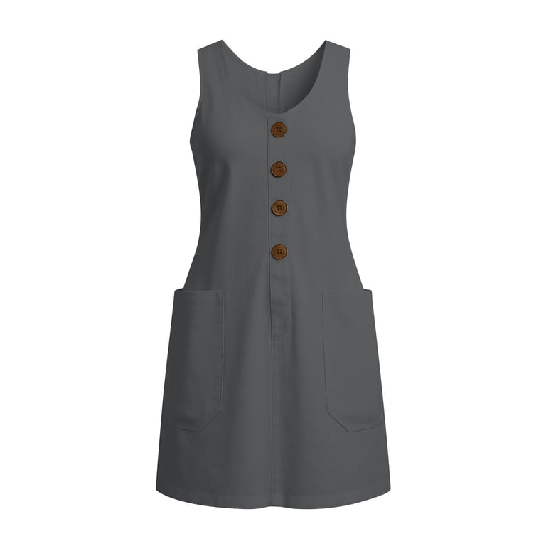 loose fitting tank dress Short loose-fitting dress