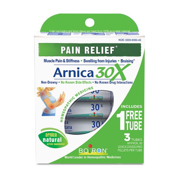 Boiron Arnica Montana 30X Pellets Pack (3 Tubes), Homeopathic Medicine
