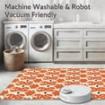 thumbnail image 5 of ODIKA 4'x6' Machine Washable Non-Slip Area Rug, Boho Inspired Interlocking Petal Motif With Vintage Appeal High Traffic Rug with Pad, Orange, 572988, 5 of 8