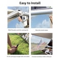 thumbnail image 7 of 4th of July RV Awning Sun Shade Screen 9'X7' American Flag Sunflower Mesh Sunscreen Farmhouse Barn Bird Awning Shade Screen with Zipper UV Blocker Completed Kits for RV Motorhome Camper, 7 of 7